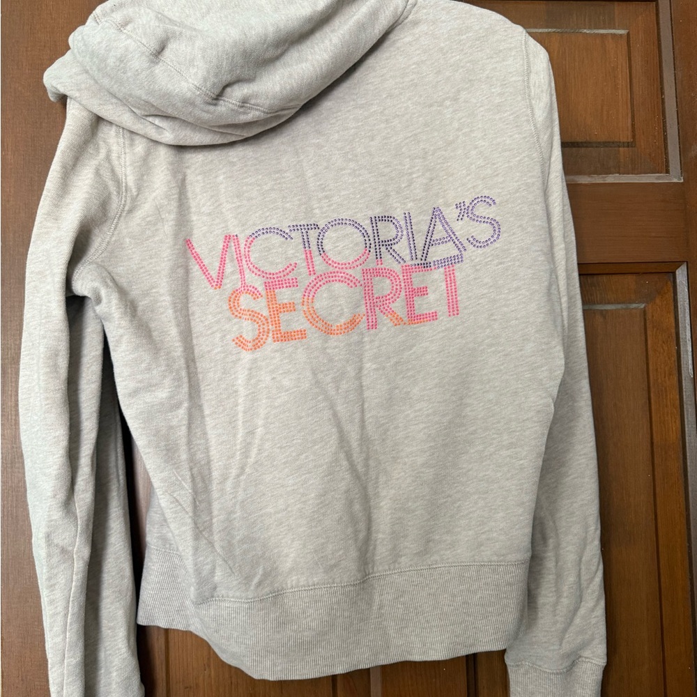 Vintage Victoria's Secret Gray Hoodie-Size Lg